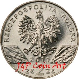 2011 Coin of Poland Polish 2zl European Badger Borsuk