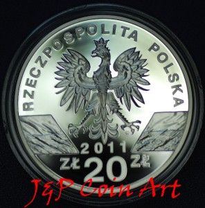 2011 Coin of Poland Polish 20ZL European Badger Borsuk