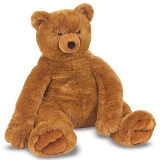 New Melissa Doug Plush Jumbo Brown Teddy Bear Giant Large Soft Stuffed