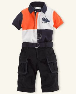 Ralph Lauren Baby Set, Baby Boys Colorblock Shirt and Pants   Kids