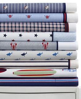 Tommy Hilfiger Bedding, Novelty Print Primary 200 Thread Count Sheet