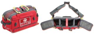 Meret First in Sidepack Pro Fire Red Trauma EMT Ambulance Bag Pack