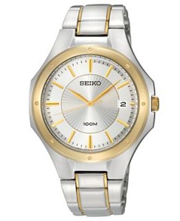 Seiko Watch, Mens Two Tone Stainless Steel Bracelet 40mm SGEF62