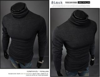 sweaters mens jumper slim fit knit sweater shirt for men black