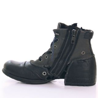 Mens New Replay Clutch Leather Winter Boots in Black