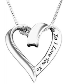 Unwritten Heart Necklace, Sterling Silver Open Heart   Necklaces
