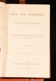 1868 Sinai and Palestine in Connection with Their History Arthur