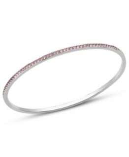 Swarovski Bracelet, Stainless Steel Light Rose Crystal Bangle Bracelet