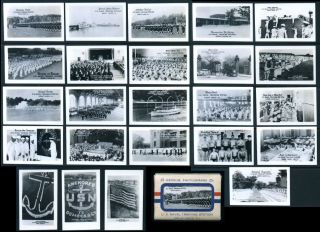 Naval Training Station, Great Lakes, IL ~ Pack of 24 real photos