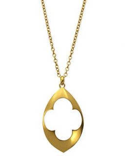 NEW T Tahari Necklace, Gold Tone Cut Out Pendant Necklace