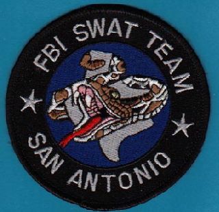 San Antonio Texas FBI SWAT Team Patch Rattlesnake