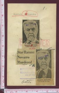 1967 Ramon Novarro Mexican Actor Murder Crime CA Photo