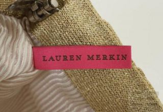 Lauren Merkin Gold Shimmer Gathered Louise Clutch New