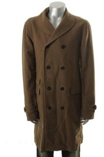 Gant by Michael Bastian New Beige Collared Double Breasted Long Coat