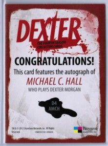 Dexter The Fourth Season Michael C Hall Dexter Morgan Auto D4 Amch