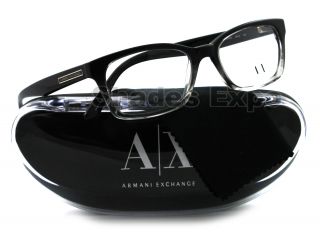 New Armani Exchange Eyeglasses AX 232 Black E4S AX232 Auth