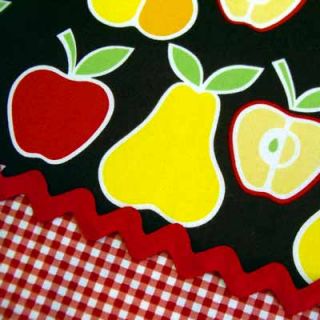 Alexander Henry Apples Pears Brown Red Fabric Yd