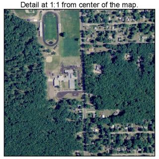Wolf Lake Michigan Aerial Photography Map MI Poster Pri