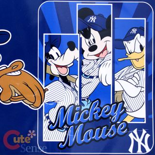 NY Yankees Disney Mickey Mouse Raschel Plushtwin Blanket Donald and
