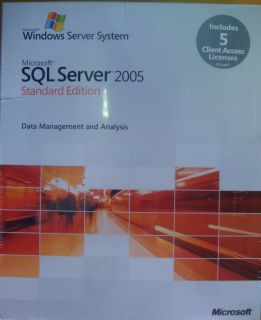 New Microsoft SQL Server 2005 Standard Edition x86 Inc 5 Cal 228 04023