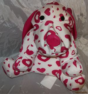 Plush 20 Microbead Rose Pink Hearts Squishy Puppy Dog Pillow