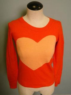 Heart Me Sweater Wool Cashmere XXS Pink Flame Michelle Obama