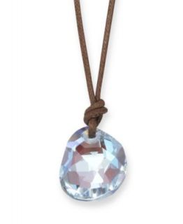 Swarovski Necklace, Tanzanite Drop Crystal Pendant   Fashion Jewelry