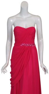 Mikael Aghal Rich Raspberry Strapless Evening Gown Dress New