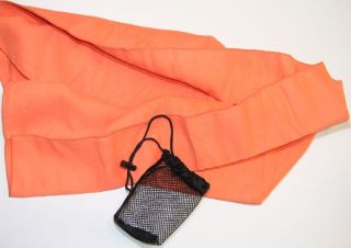 Ultra Microfiber Towel Chamois Anti Bacterial Swim Orange Swimming