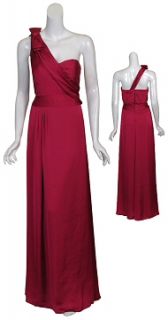 Mikael Aghal Rich Raspberry Evening Gown Dress New