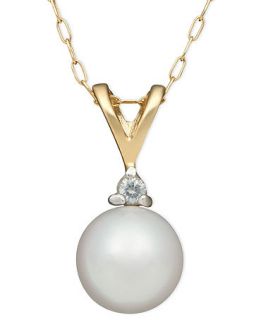 Pearl Necklace, 14k Gold Cultured Freshwater Pearl (7  7 1/2) and