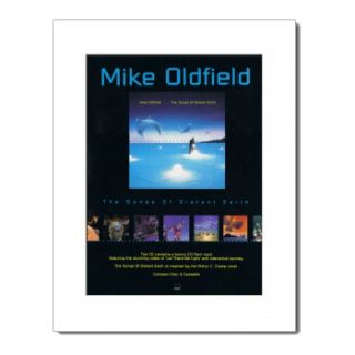 Mike Oldfield Guitars Framed Mini Poster