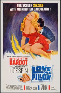 Love on A Pillow 1sh Brigitte Bardot Orig Movie Poster