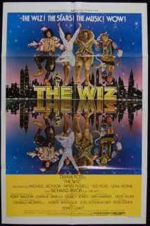 The Wiz 78 Michael Jackson Diana Ross Original Movie Poster Oz