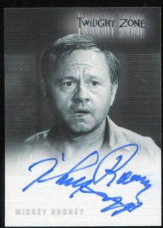 Twilight Zone Series 4 A 72 Mickey Rooney Autograph Auto Card