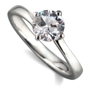 VS2 0 50ct Engagement Ring GIA Certified Diamond Brilliant Cut 18K