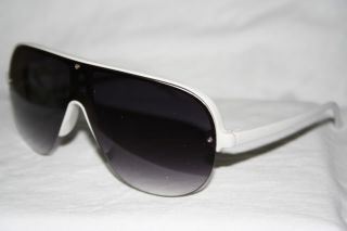 Retro Sunglasses Millionaire Aviator White Black Lens Stunna Shades