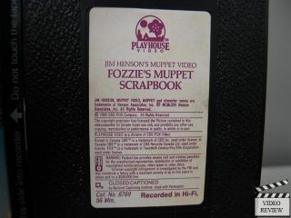 Video Fozzies Muppet Scrapbook VHS Racquel Welch Milton Berle