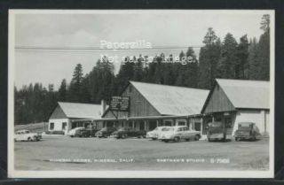 CA Mineral RPPC 50s MINERAL LODGE & Cars GENERAL STORE Coffee Shop