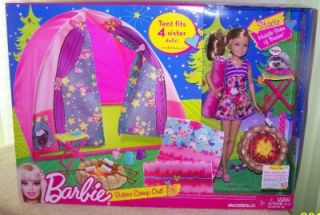 Barbie Sisters Camp Out Playset New
