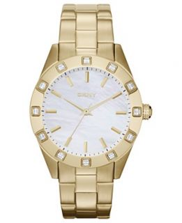 DKNY Watch, Womens Gold Ion Plated Stainless Steel Bracelet 36mm