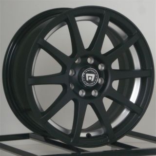 15 inch Wheels Rims Motegi Racing Flat Black 5 Lug SP10
