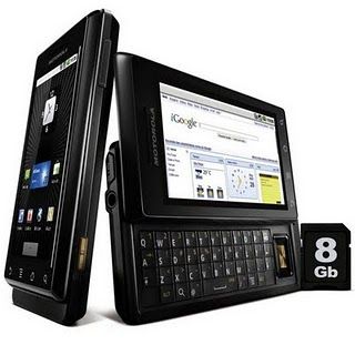 Motorola Milestone A853 Black (Unlocked) Smartphone, Free 8 GB SD Card