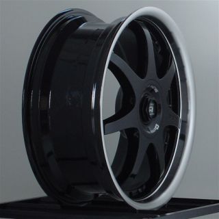 18 inch Wheels Rims Motegi Racing FF7 Black 5 Lug Lugs