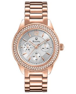 Bulova Watch, Womens Rose Gold Tone Stainless Steel Bracelet 38mm