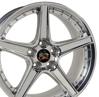 18x10 Rear Polished Saleen Wheels Rims Fit Mustang® GT