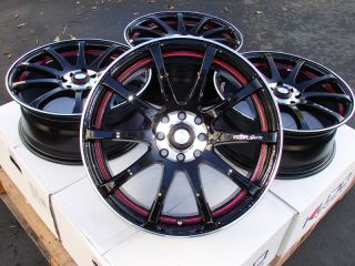 Black 4 Lug Wheels galant Forenza Accord Civic Tracer Fit Rims