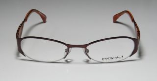 New Koali by Morel 6915K 52 18 135 Burgundy Orange Semi Rim Eyeglasses