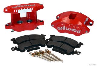 Wilwood D52 Calipers Pads Rear 69 79 Chevrolet Nova Chevy II 1 28 Red