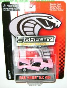 1968 68 Shelby GT500 Pink Shelby Collectibles Diecast